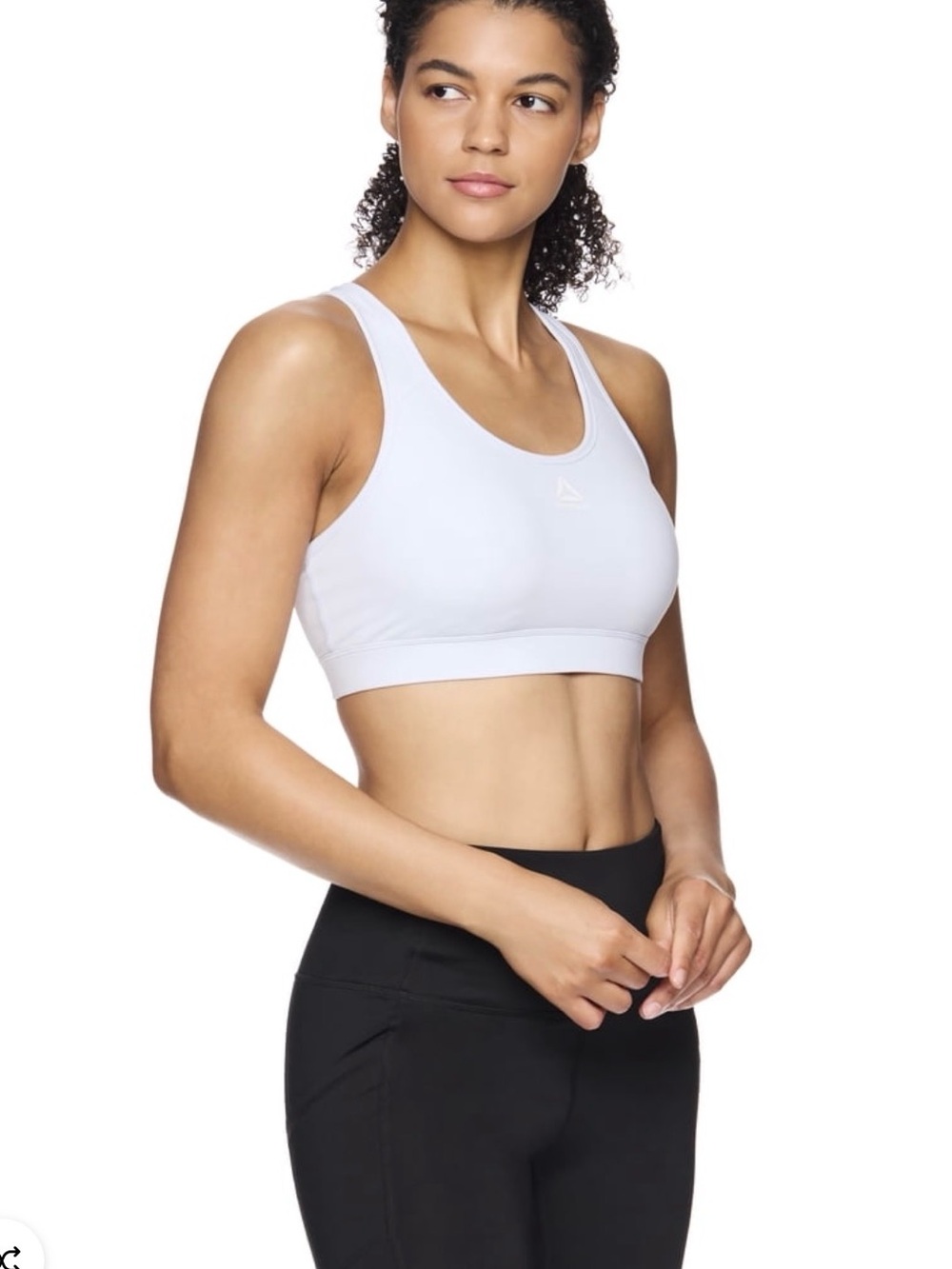 Reebok Women's Med Impact Stronger Sports Bra Size Small Lavender Fog Color